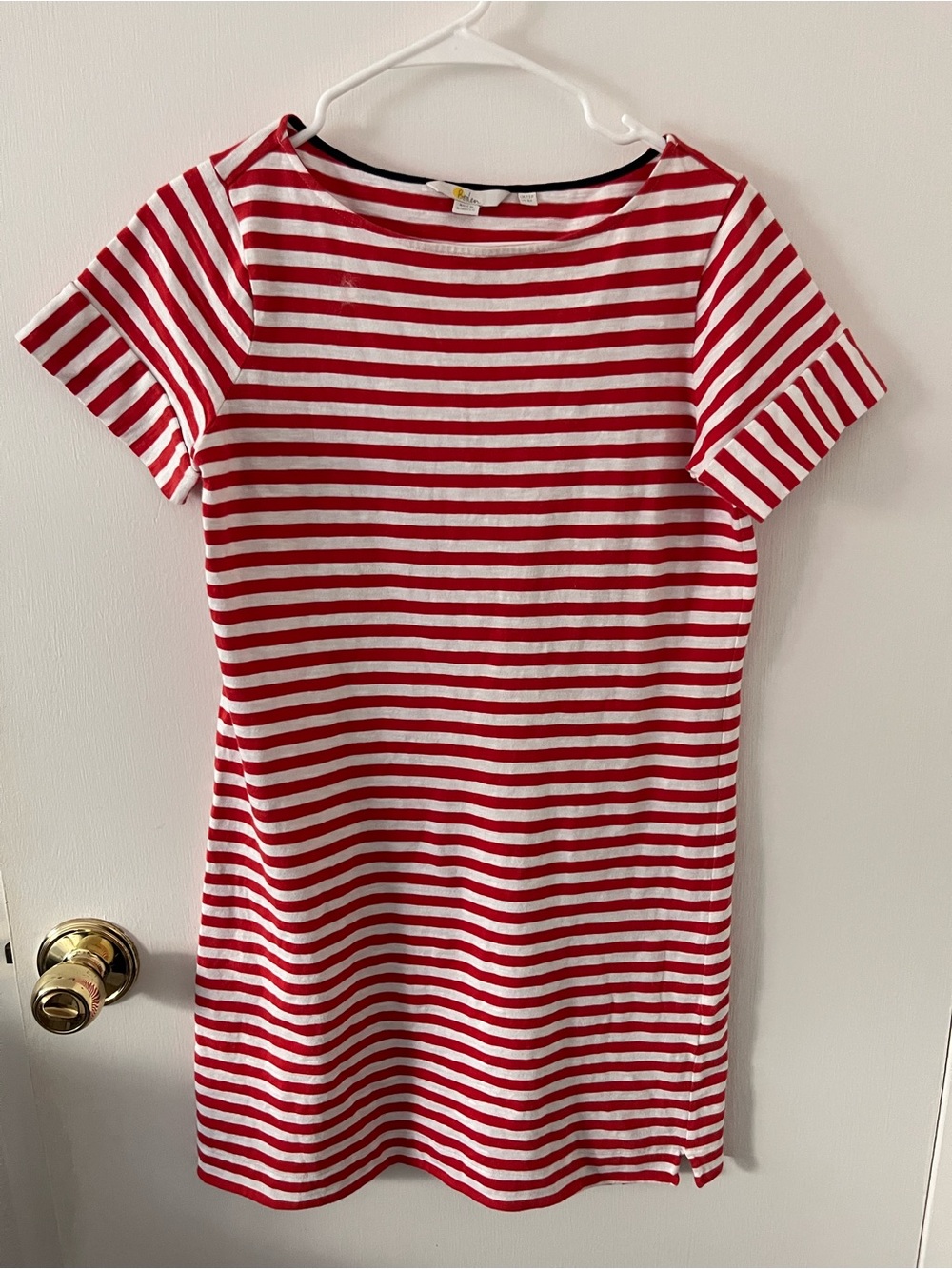 Boden Darcey Striped T-Shirt Dress Red White Nautical 8P Petite